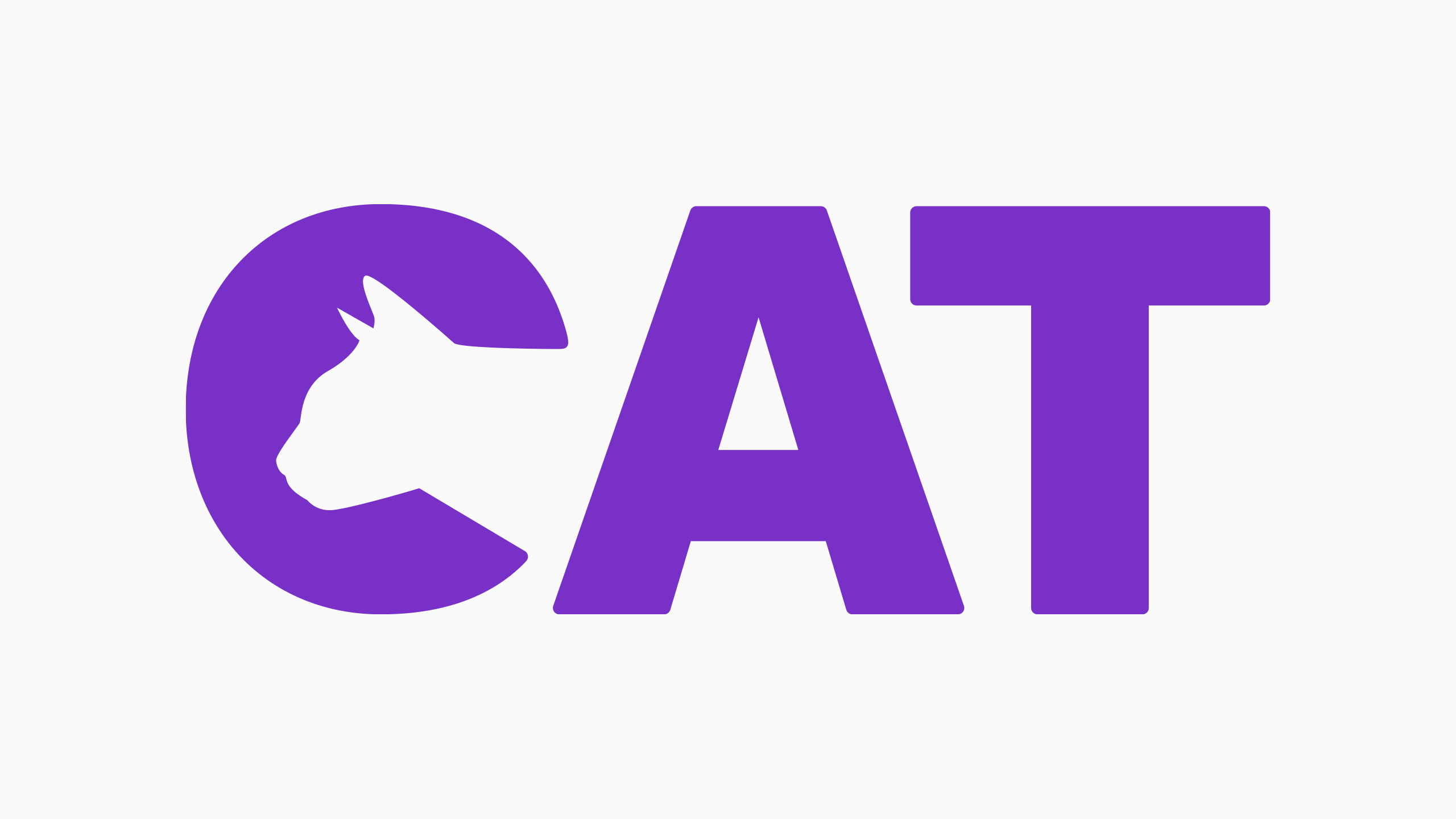 A purple CAT logo.