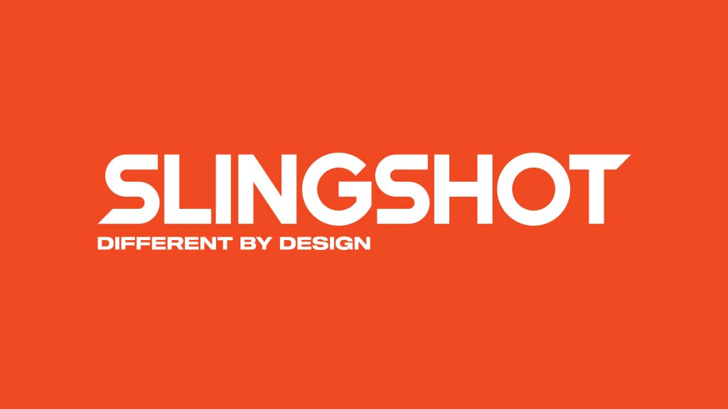 A Slingshot logo with the "Different by Design" tagline under it.